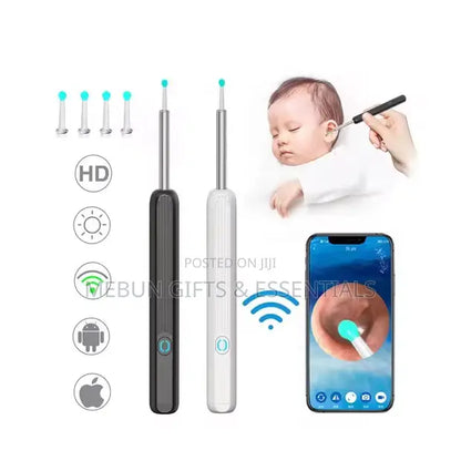 Smart Ear Cleaning Camera Device -Safe Ear Wax Removal Tool Compatible with Smartphones