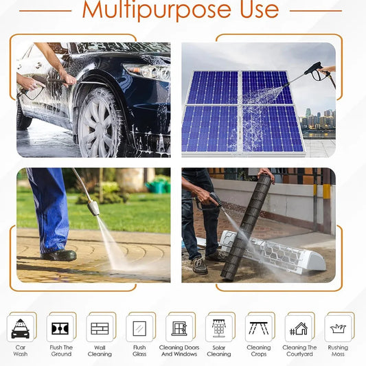 Rechargeable High Pressure Washer Gun for car and solar panels