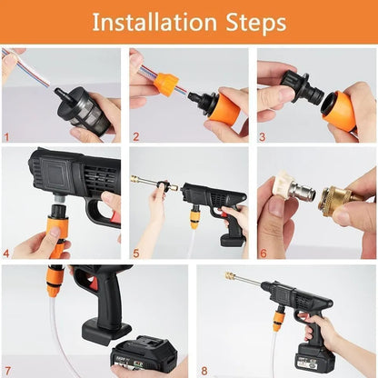 Rechargeable High Pressure Washer Gun for car and solar panels